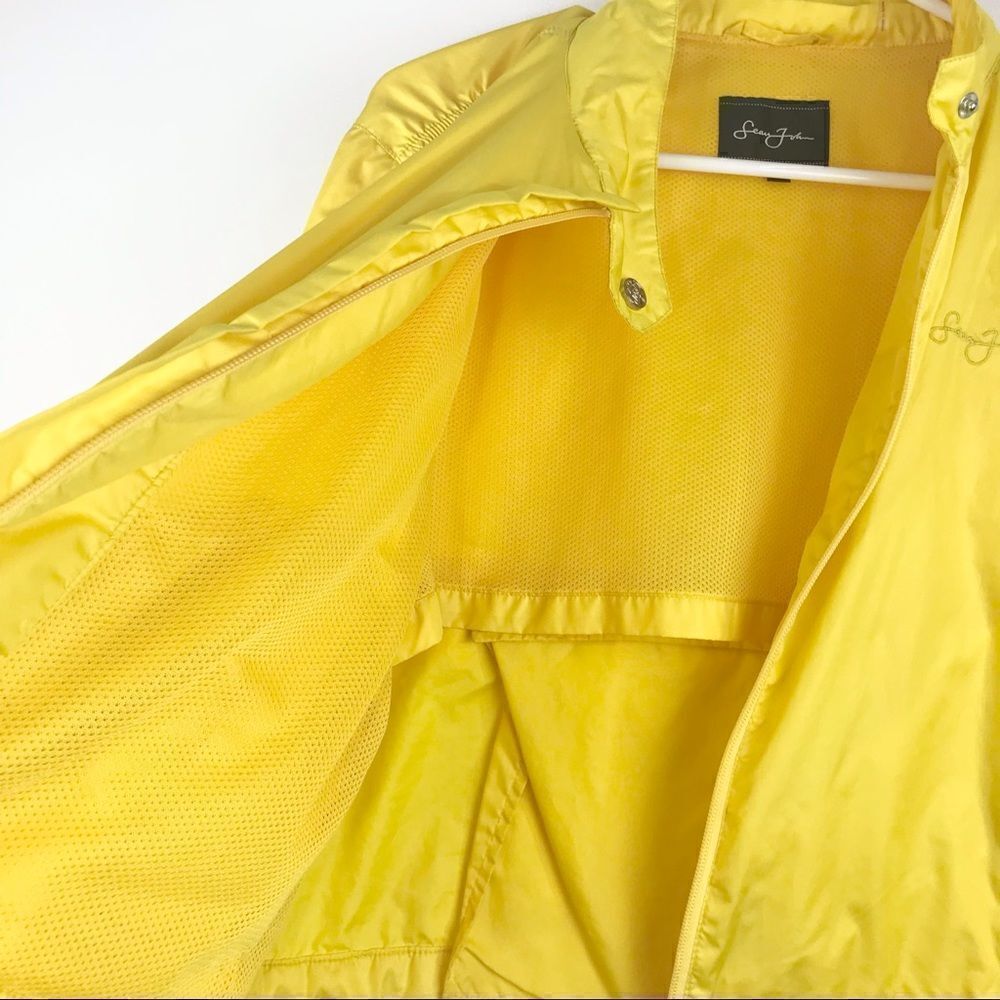 Sean John Lemon Yellow Nylon Zip Up Crop Jacket - Picture 7 of 16